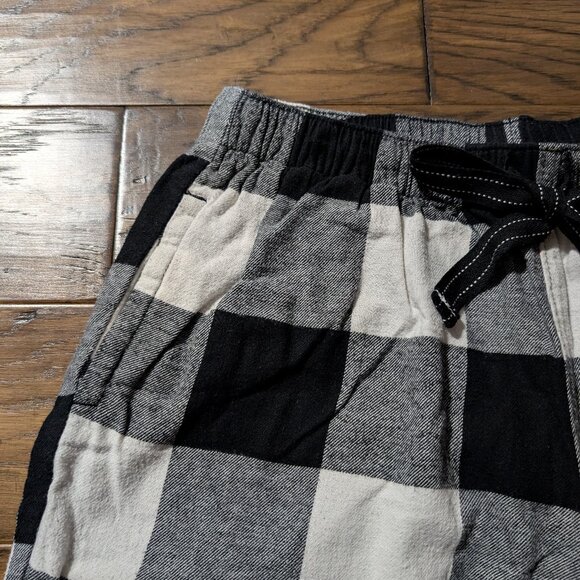 Old Navy pajama joggers pants white buffalo plaid size XS tall - Picture 9 of 12
